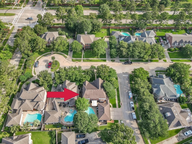 17419 Crescent Canyon Dr, Houston, TX 77095 - aerial view of residential area with a pool