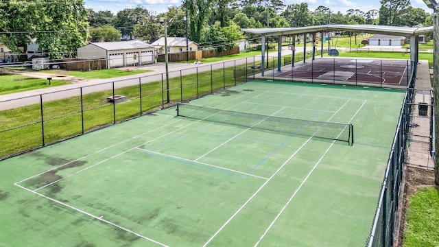 327 Brompton Ct, Highlands, TX 77562 - view of tennis court