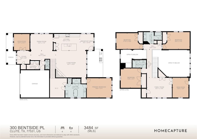 300 Bentside Pl, Clute, TX 77531 - floor plan / room layout