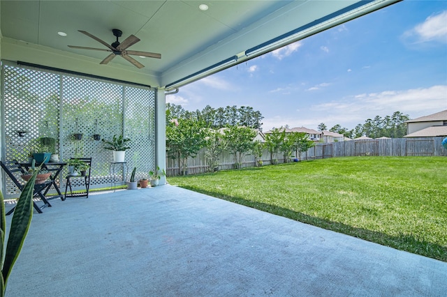 14424 Tunnel Tree Ct, Conroe, TX 77384 - view of patio featuring ceiling fan