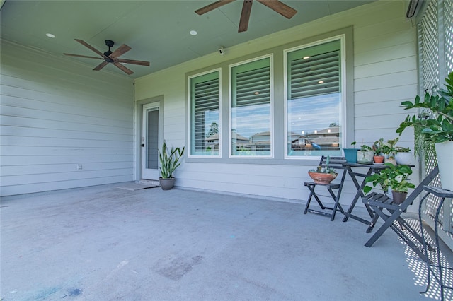 14424 Tunnel Tree Ct, Conroe, TX 77384 - view of patio / terrace with ceiling fan