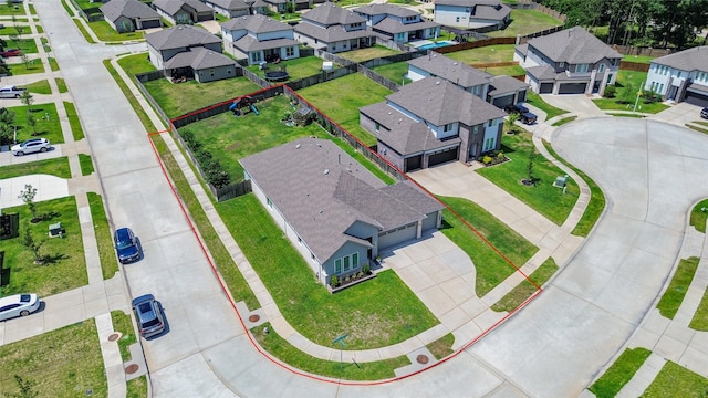 14424 Tunnel Tree Ct, Conroe, TX 77384 - aerial view of residential area featuring property boundaries highlighted