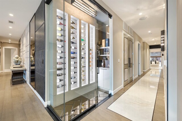 4521 San Felipe St Unit 1201, Houston, TX 77027 - wine cellar featuring baseboards and recessed lighting