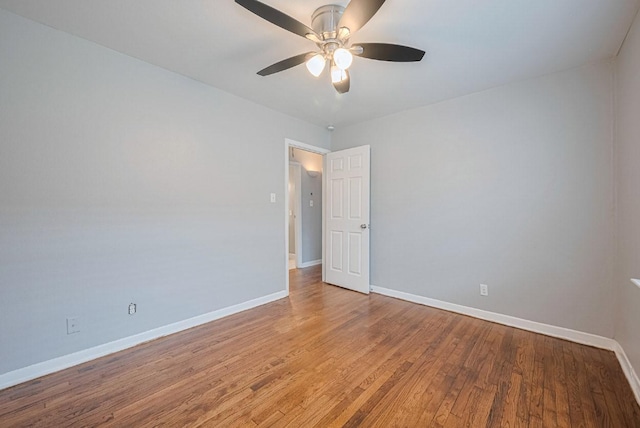 2218 Silverbonnet St, Houston, TX 77055 - spare room with a ceiling fan and wood finished floors