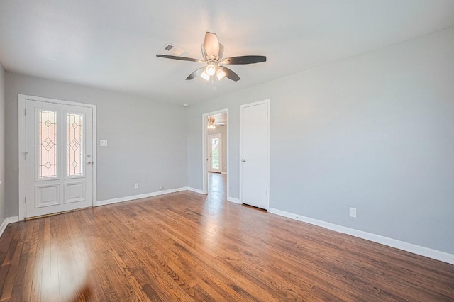 2218 Silverbonnet St, Houston, TX 77055 - empty room with a ceiling fan and wood finished floors