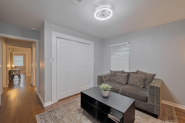 2218 Silverbonnet St, Houston, TX 77055 - living area with wood finished floors and baseboards