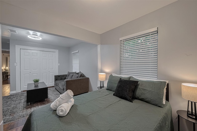2218 Silverbonnet St, Houston, TX 77055 - bedroom featuring wood finished floors and a closet