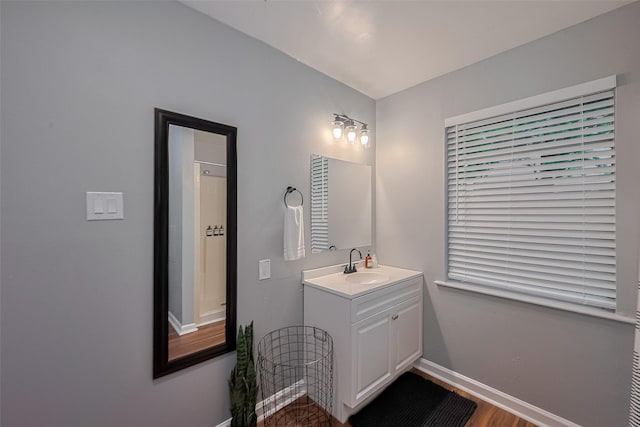 2218 Silverbonnet St, Houston, TX 77055 - bathroom featuring vanity and wood finished floors