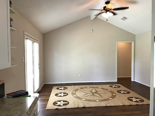5734 Arthington St, Houston, TX 77053 - entrance foyer featuring dark wood finished floors, a ceiling fan, and baseboards