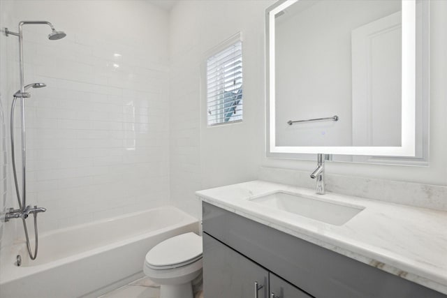 3405 Timbergrove Heights St, Houston, TX 77008 - full bath with vanity, toilet, and bathtub / shower combination