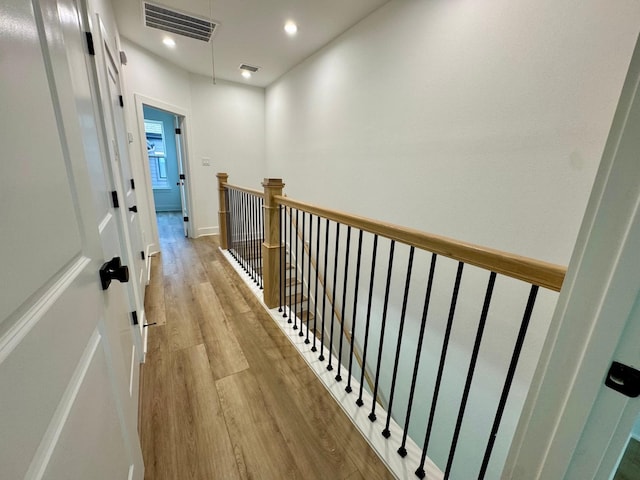 1637 Beall St, Houston, TX 77008 - hallway with light wood finished floors and recessed lighting