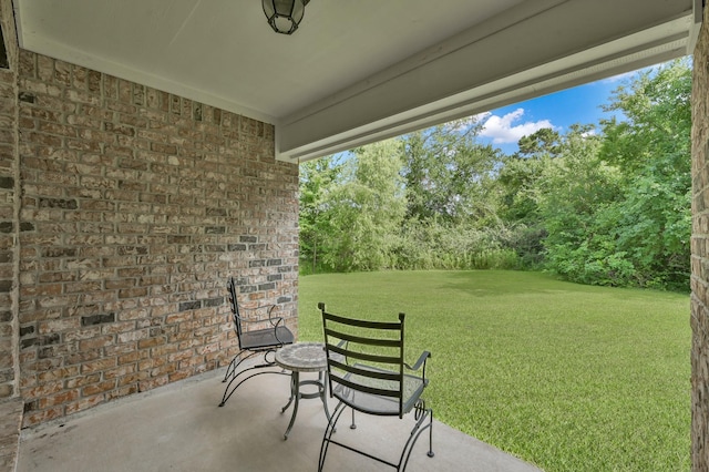281 Berkley Dr, Montgomery, TX 77356 - view of patio with view of wooded area
