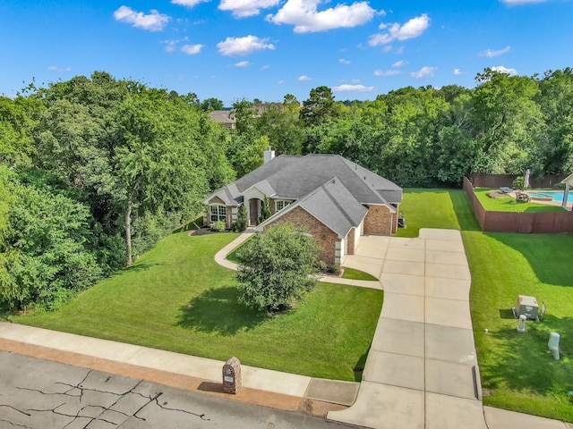 281 Berkley Dr, Montgomery, TX 77356 - aerial view of property and surrounding area with a forest