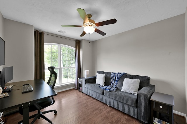 281 Berkley Dr, Montgomery, TX 77356 - office space featuring wood finished floors and ceiling fan