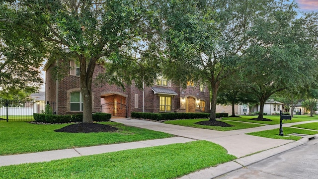3602 Lindhaven Dr, Pearland, TX 77584 - view of front of property featuring brick siding and a gate