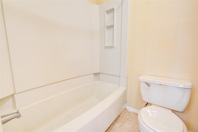 6103 Ludington Dr Unit 4-941, Houston, TX 77035 - bathroom with toilet, baseboards, tile patterned flooring, and tub / shower combination