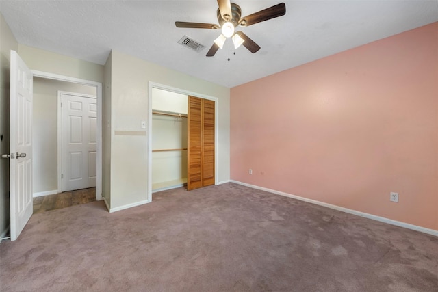 31302 Wisteria Rd, Magnolia, TX 77355 - unfurnished bedroom featuring carpet flooring, a closet, and ceiling fan