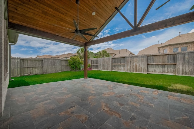 2206 Umber Oaks Ln, Brookshire, TX 77423 - view of patio / terrace featuring a ceiling fan