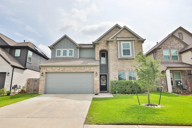 2221 Forest Chestnut Dr, Spring, TX 77386 - traditional-style house with board and batten siding, an attached garage, and driveway