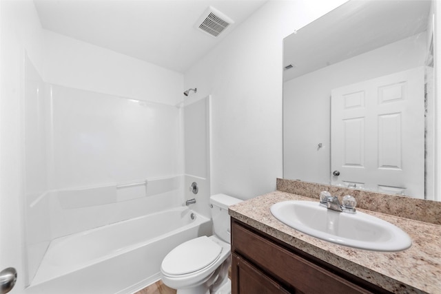 4331 Cedar Elm St, Baytown, TX 77521 - full bathroom featuring toilet, vanity, and shower / washtub combination