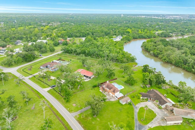 208 Fawn Trl, Lake Jackson, TX 77566 - bird's eye view of a large body of water and a forest