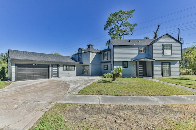 5419 Palmer St, Houston, TX 77004 - view of front facade featuring an attached garage, a front yard, and concrete driveway