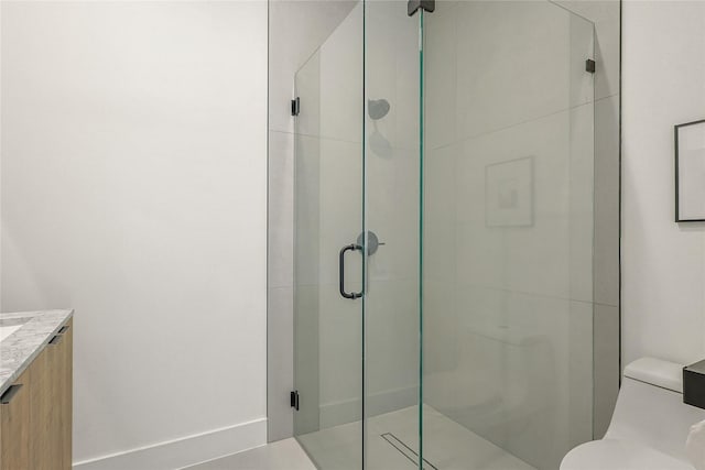 1550 Ashway St, Conroe, TX 77385 - full bathroom with a shower stall and vanity