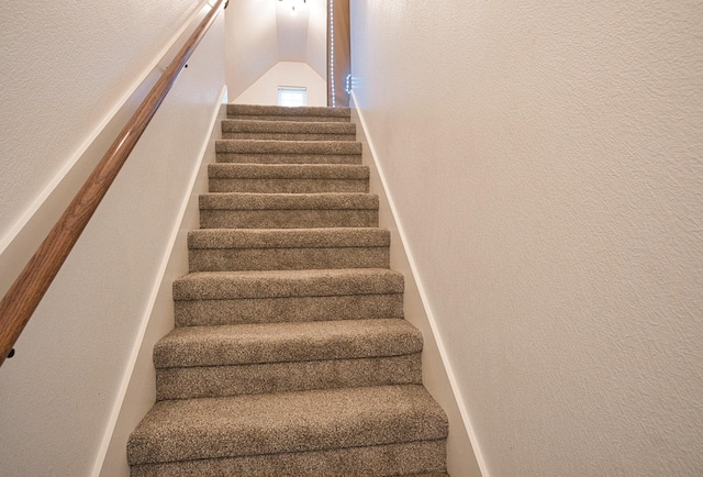 455 Green Meadows Dr, West Columbia, TX 77486 - staircase featuring a textured wall