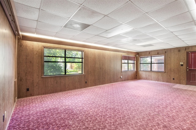 606 N Main St, Dayton, TX 77535 - carpeted spare room with wood walls
