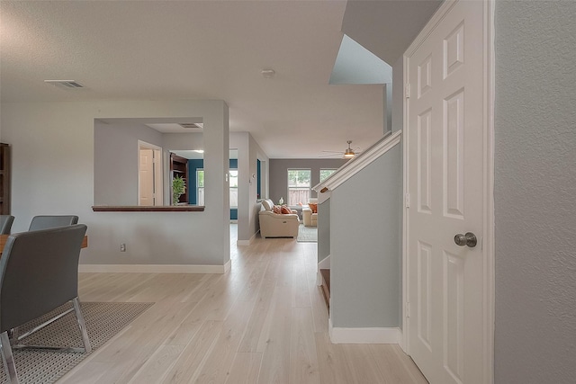 15251 Weeping Cedar Ln, Houston, TX 77084 - hallway with light wood-style flooring and baseboards