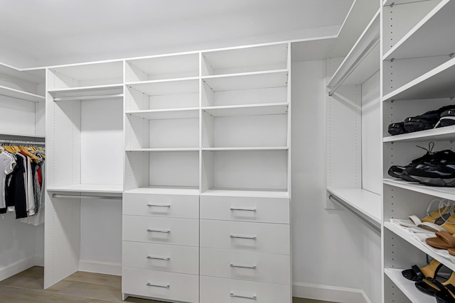 24203 Leonforte Dr, Richmond, TX 77406 - walk in closet featuring light wood-style floors