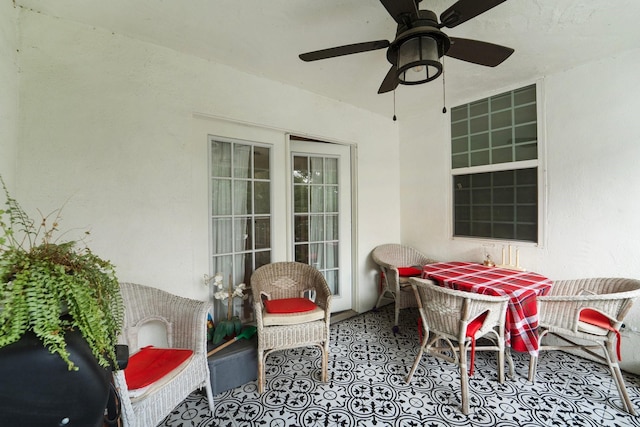 3222 Oakmont St, Houston, TX 77021 - view of patio featuring ceiling fan