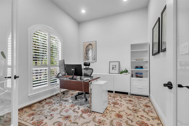 28249 Woodland Bend Way, Spring, TX 77386 - office space with a high ceiling and recessed lighting