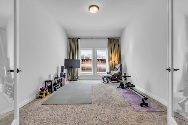 28249 Woodland Bend Way, Spring, TX 77386 - exercise area featuring carpet flooring and baseboards