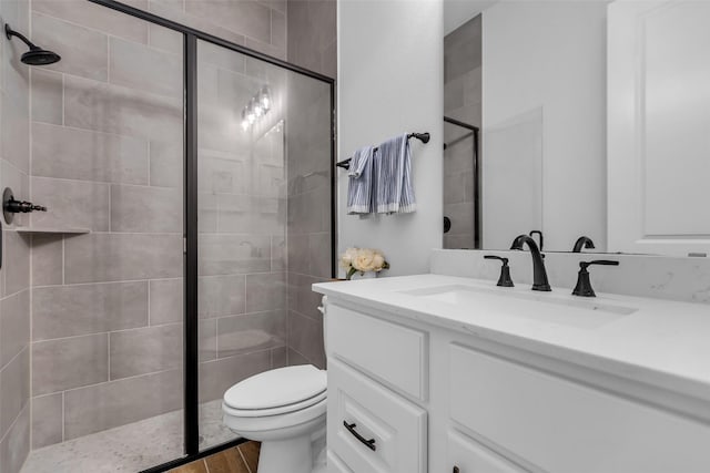 28249 Woodland Bend Way, Spring, TX 77386 - full bath featuring vanity, tiled shower, and toilet
