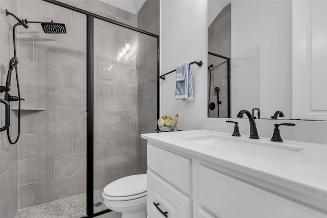 28249 Woodland Bend Way, Spring, TX 77386 - full bath featuring toilet, a tile shower, and vanity