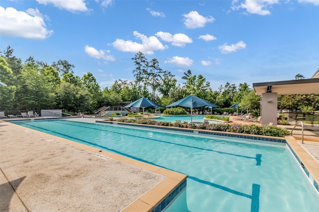 28249 Woodland Bend Way, Spring, TX 77386 - community pool featuring a patio area
