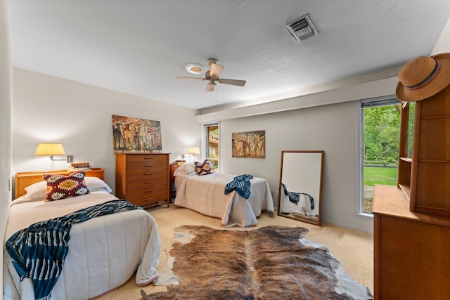 9809 Neuens Rd, Houston, TX 77080 - bedroom with carpet flooring and ceiling fan