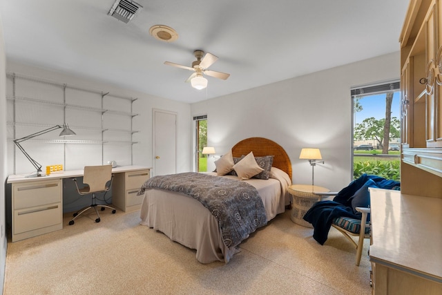 9809 Neuens Rd, Houston, TX 77080 - bedroom with a desk and ceiling fan