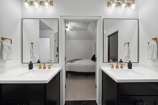 324 S Opulent Dr, Montgomery, TX 77316 - ensuite bathroom featuring a chandelier and two vanities