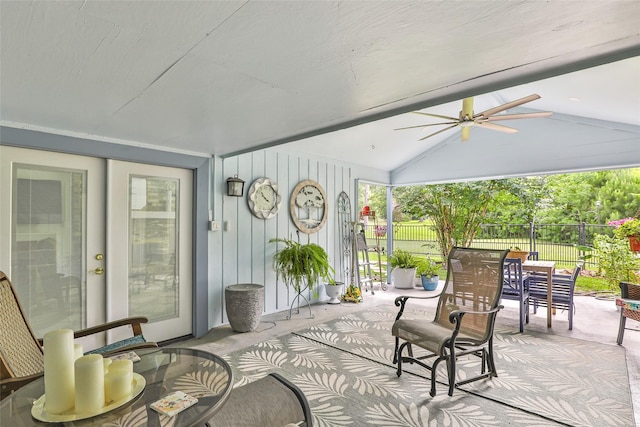 12121 Maverick Dr, Willis, TX 77378 - view of patio with ceiling fan and outdoor dining space