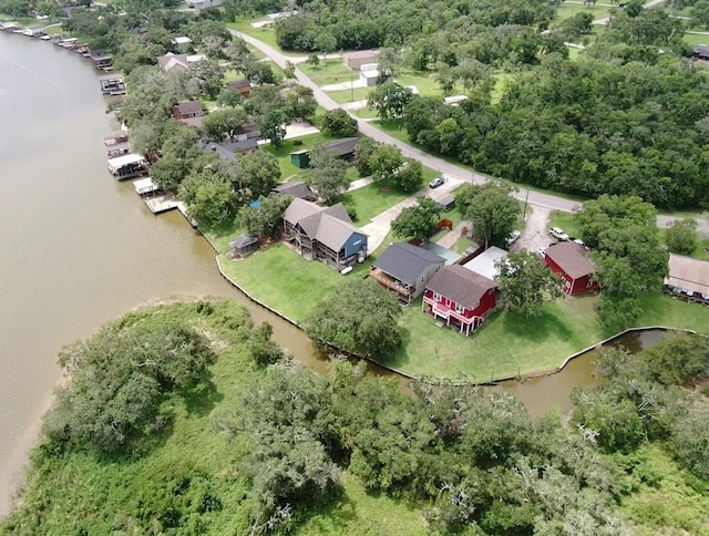 6840 County Road 659, Brazoria, TX 77422 - aerial perspective of suburban area featuring a large body of water