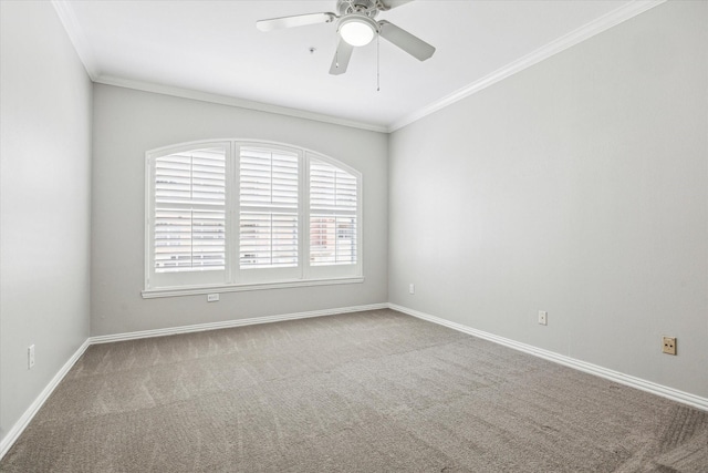 2111 Welch St Unit A123, Houston, TX 77019 - carpeted empty room with ceiling fan, baseboards, and ornamental molding