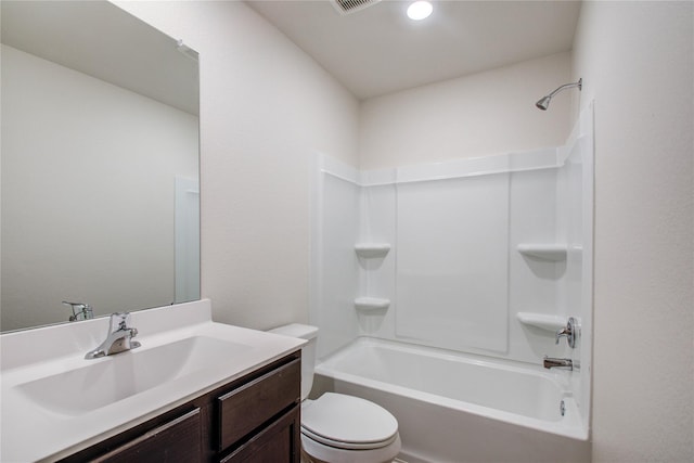 10699 Lost Maples Dr, Cleveland, TX 77328 - bathroom with toilet, vanity, and bathing tub / shower combination