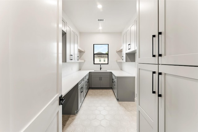 1741 Chippendale Rd, Houston, TX 77018 - washroom with recessed lighting and light tile patterned floors