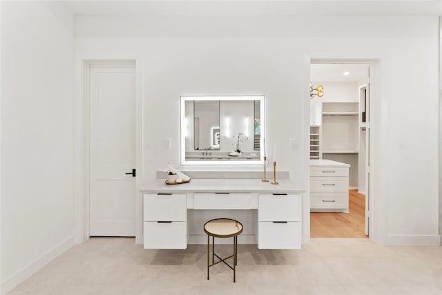1741 Chippendale Rd, Houston, TX 77018 - office area featuring baseboards and light tile patterned flooring