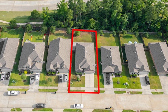 11375 Dawn Beach Ln, Conroe, TX 77304 - aerial view of residential area with property boundaries highlighted