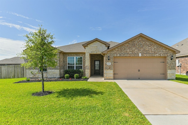 22303 Bauer Garden Dr, Hockley, TX 77447 - single story home featuring an attached garage, concrete driveway, and brick siding
