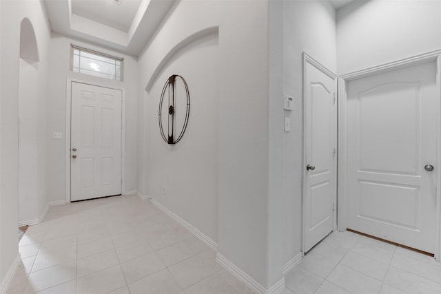 6734 Camden Valley Ct, Houston, TX 77084 - foyer entrance featuring baseboards and light tile patterned flooring