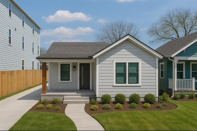 803 E 29th St, Houston, TX 77009 - view of front of house with a porch and concrete driveway